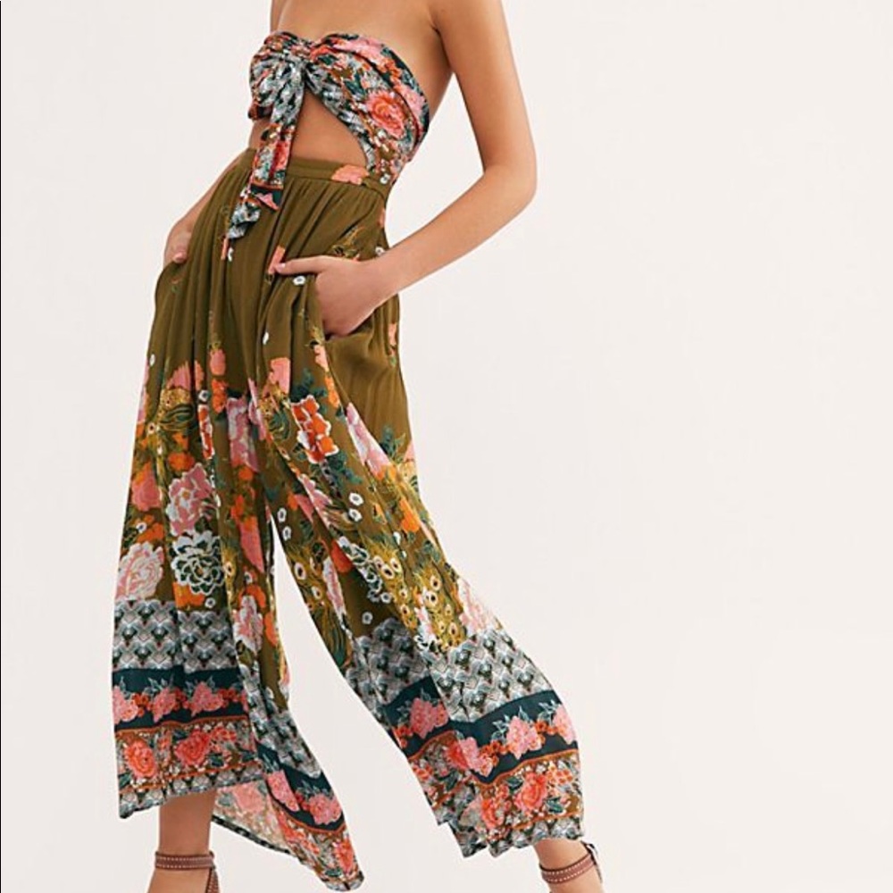 NWT FREE PEOPLE Bali birds of paradise jumpsuit